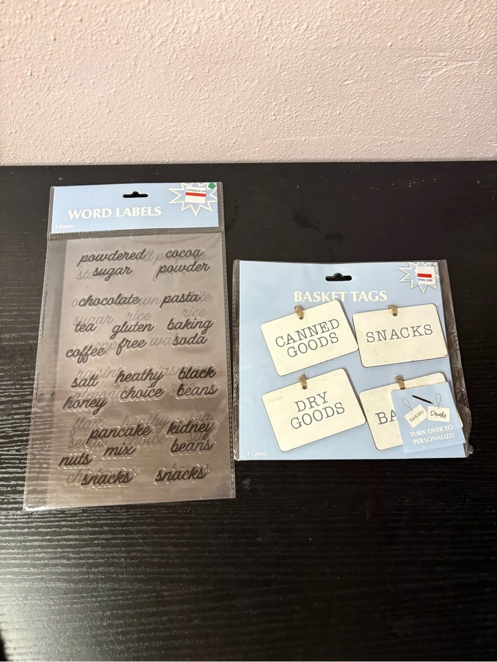 Farmhouse Pantry Organization Labels & Basket Tags Bundle NWT